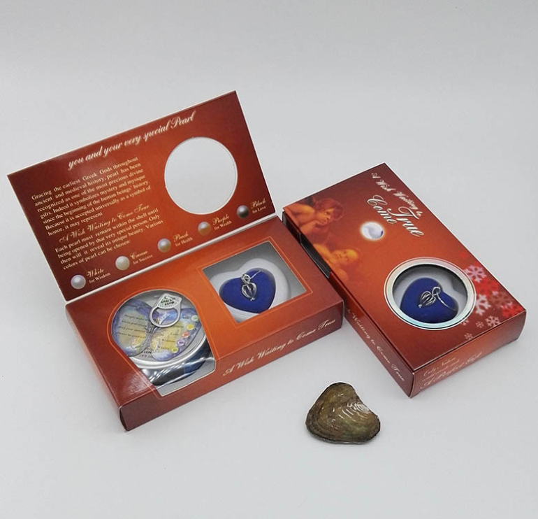 Coffret cadeau de bijoux en perles avec collier en perles d'eau douce