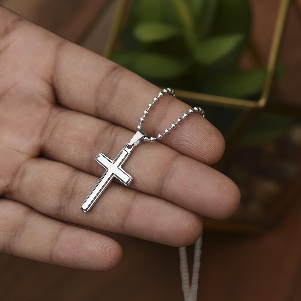 Cross with ball chain