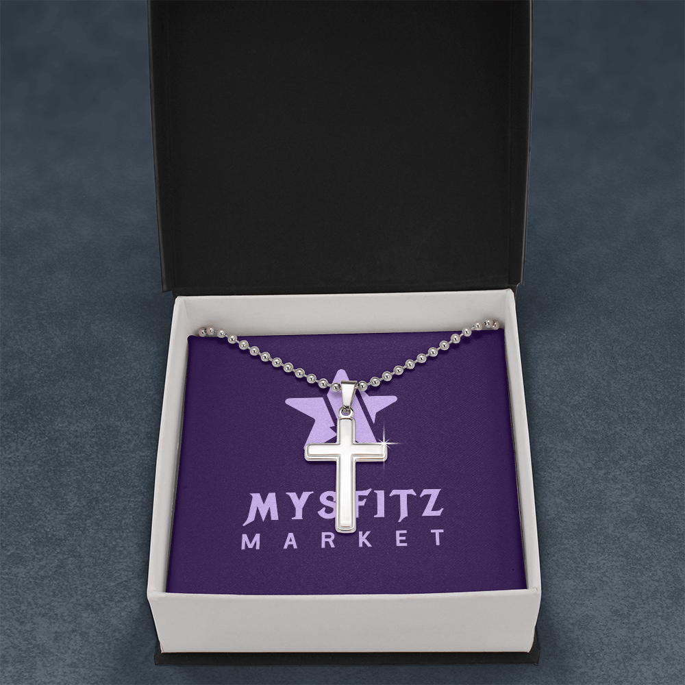 Cross with ball chain