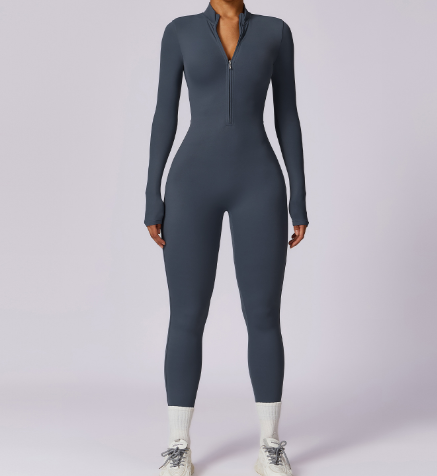 Women's Warm Zipper Yoga Jumpsuit