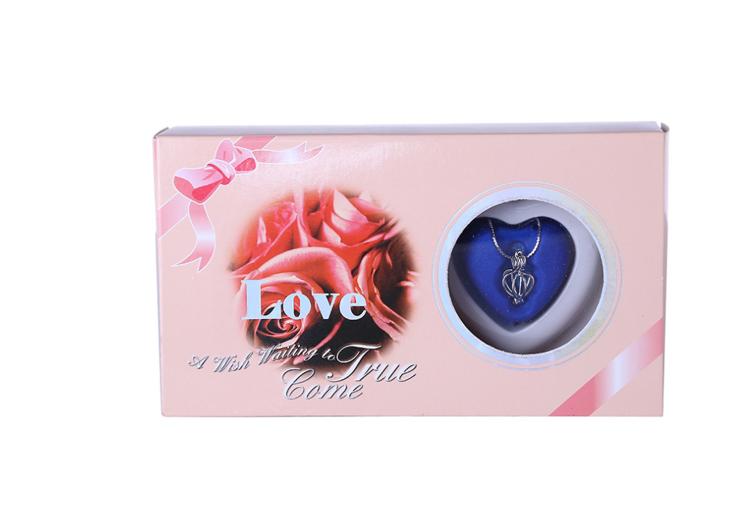 Coffret cadeau de bijoux en perles avec collier en perles d'eau douce