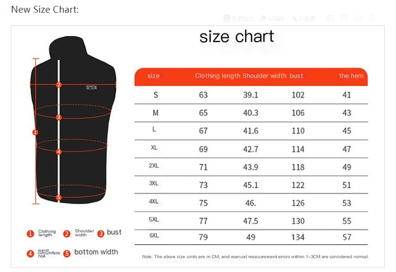 USB heated jacket